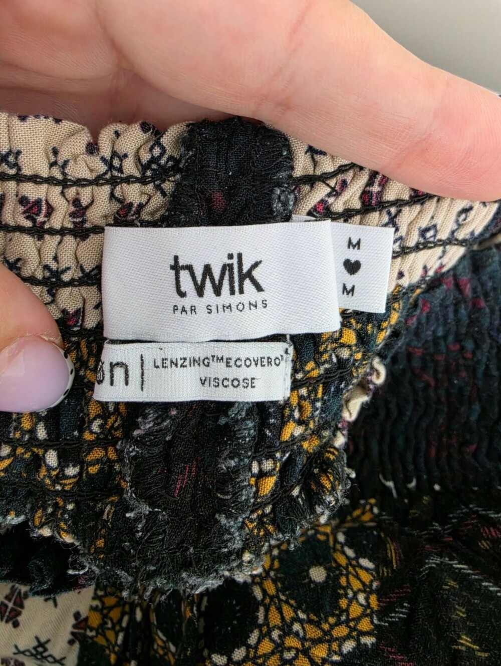 Twik Boho Patchwork Elastic Waist Harem Pants - - Picture 7 of 7